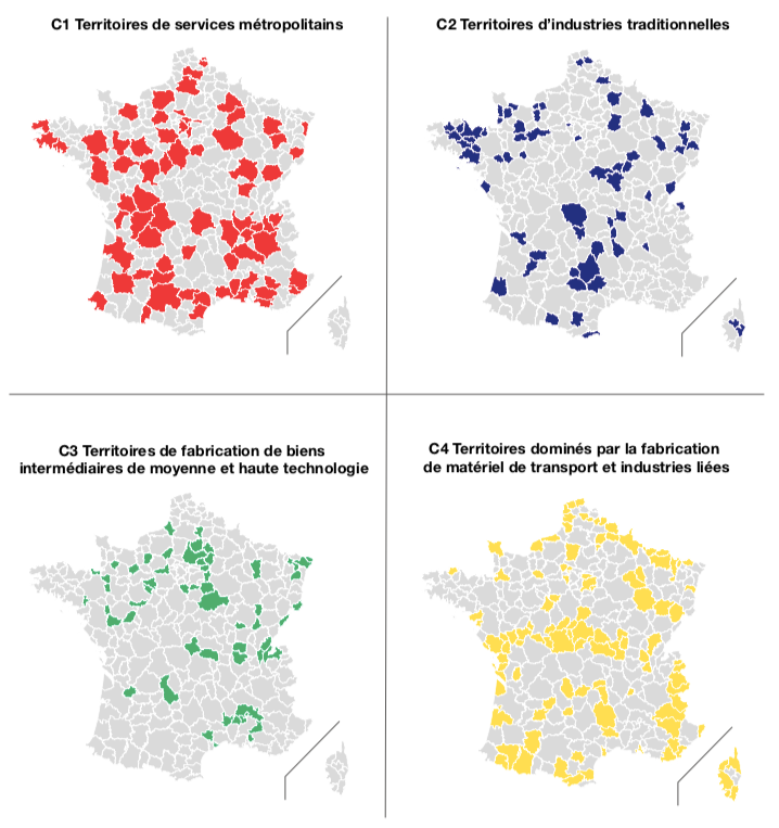 Figure 12 – Typologie des zones d’emploi en fonction de leur profil productif